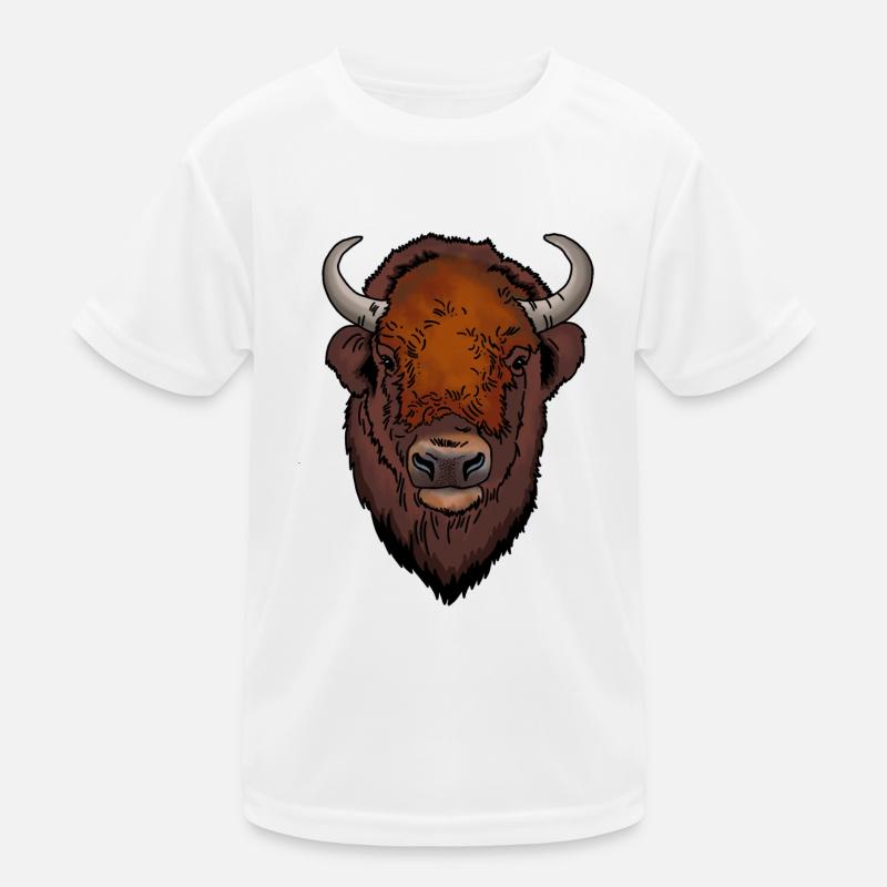 Bison head Kids Functional T-Shirt