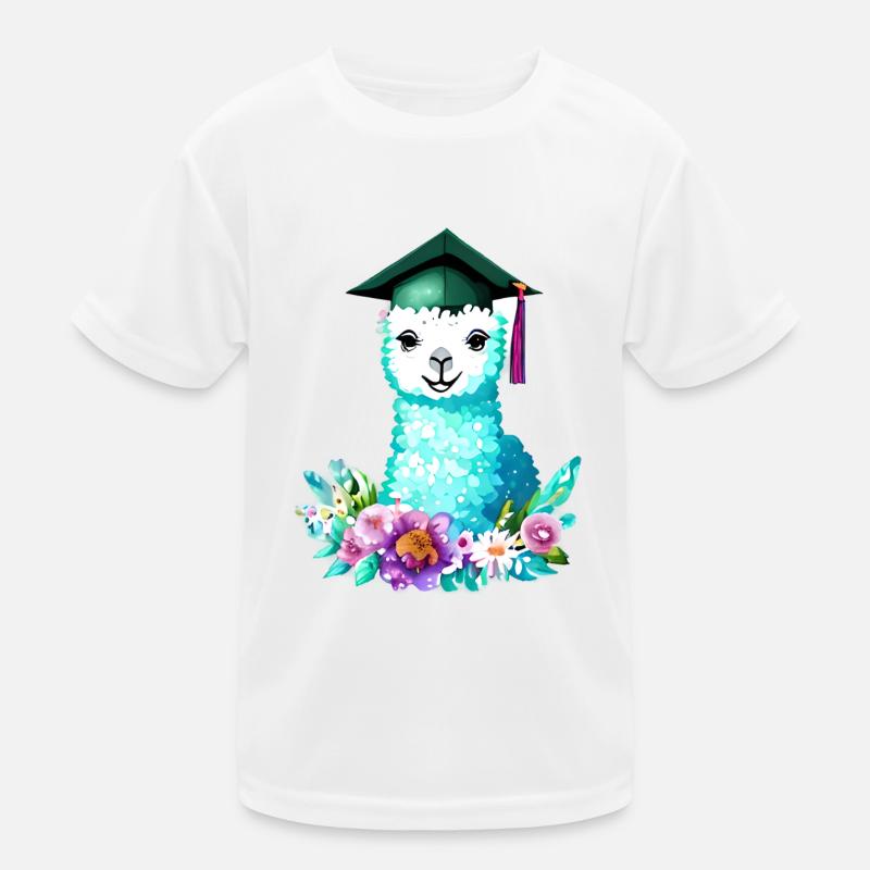 Bachelor School Leaving Certificate Alpaca Studies Graduate Kids Functional T-Shirt