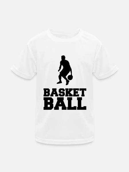 basketball - Kids Functional T-Shirt - white - Front