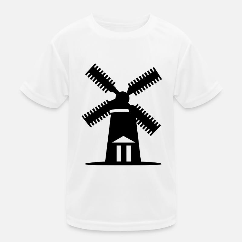 Windmühle Kinder Funktions-T-Shirt