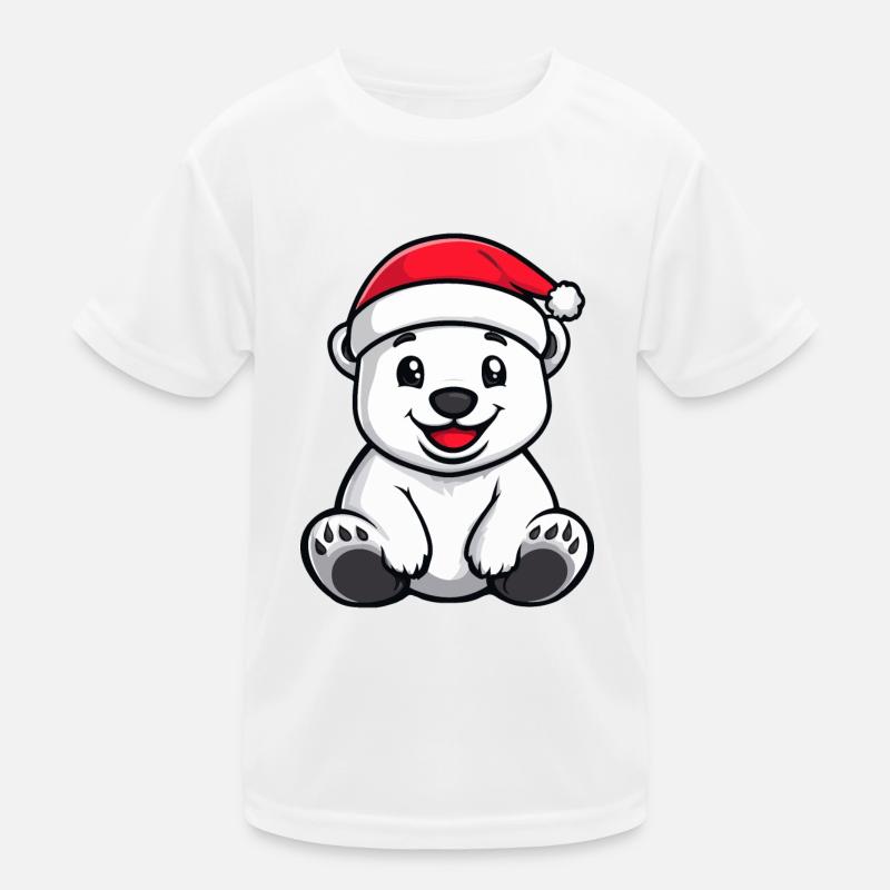 Eisbär Weihnachten Kinder Funktions-T-Shirt