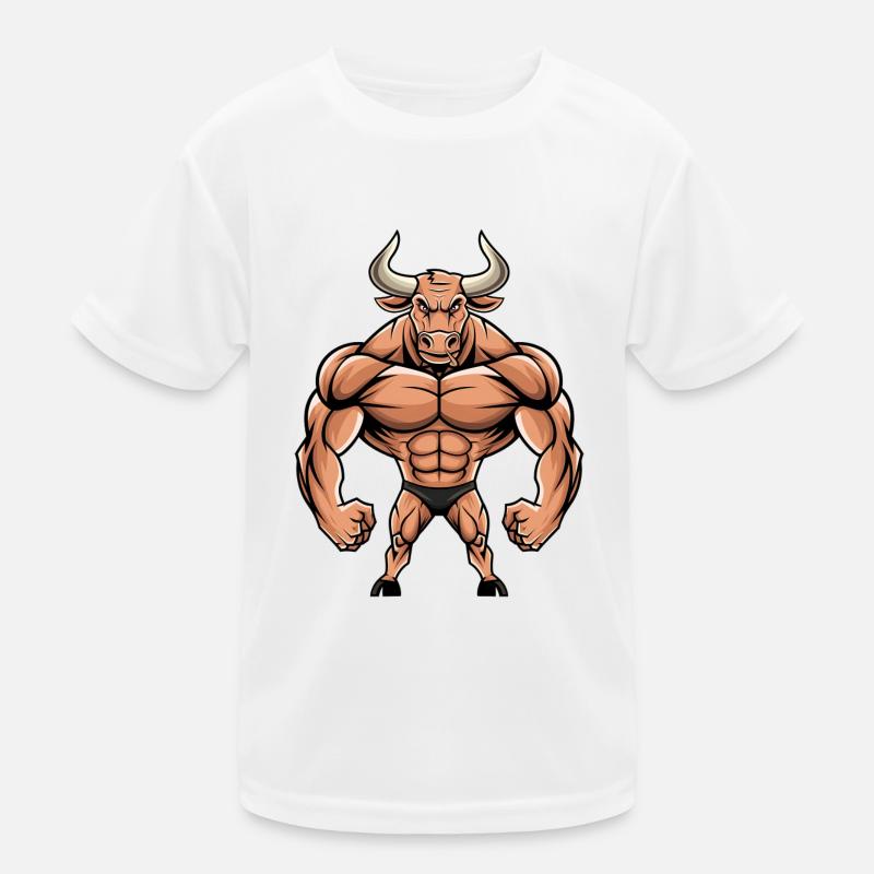 Stier Kinder Funktions-T-Shirt