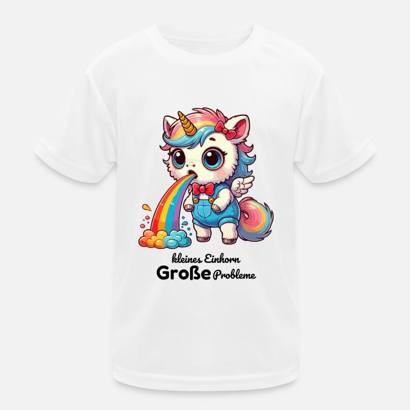 little unicorn, big problems Kids Functional T-Shirt