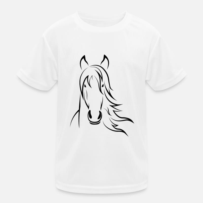 Pferdekopf Kinder Funktions-T-Shirt