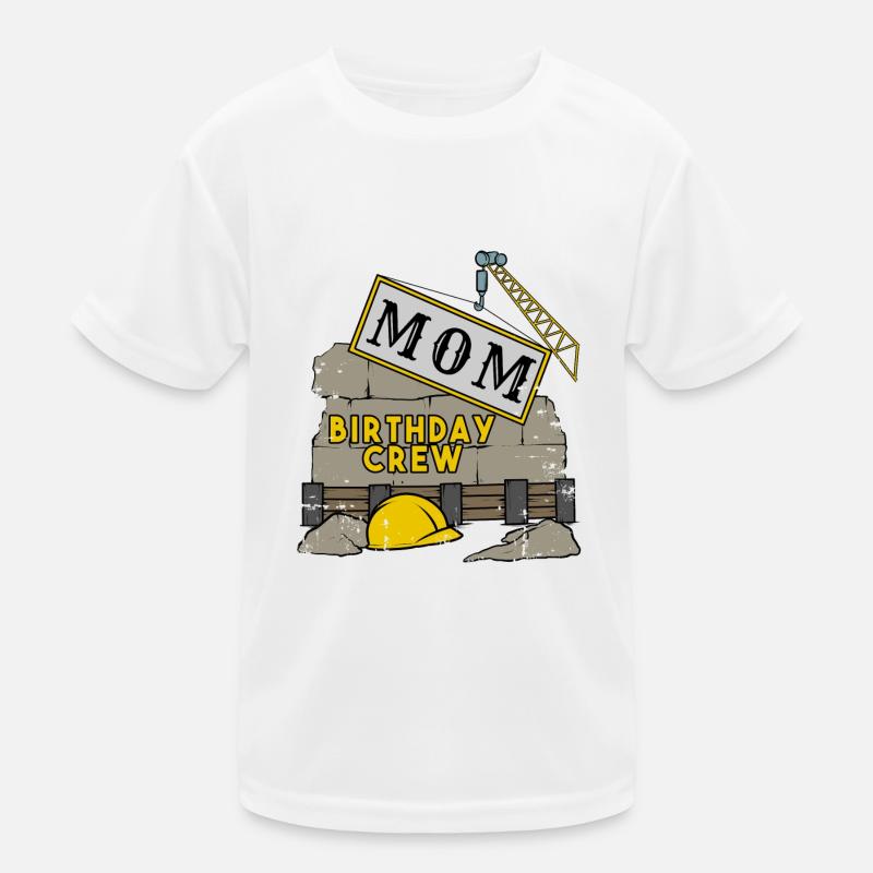 Le site de construction de la construction de l'équipe de l'anniversaire de maman maman T-shirt sport Enfant