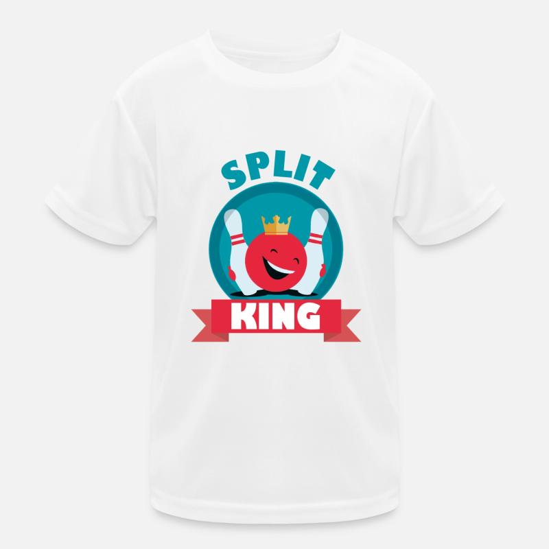 King de Split Happens Bowling Roi Fun équipe T-shirt sport Enfant
