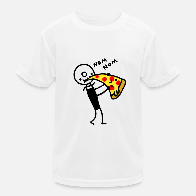 Pizzaschneider isst Pizza Kinder Funktions-T-Shirt