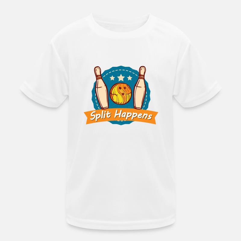 Split Happens Tee Bowling Bowler Tee Kids Functional T-Shirt