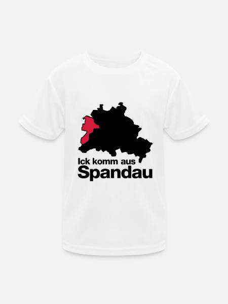 spandau - Kinder Funktions-T-Shirt - Weiß - Vorne