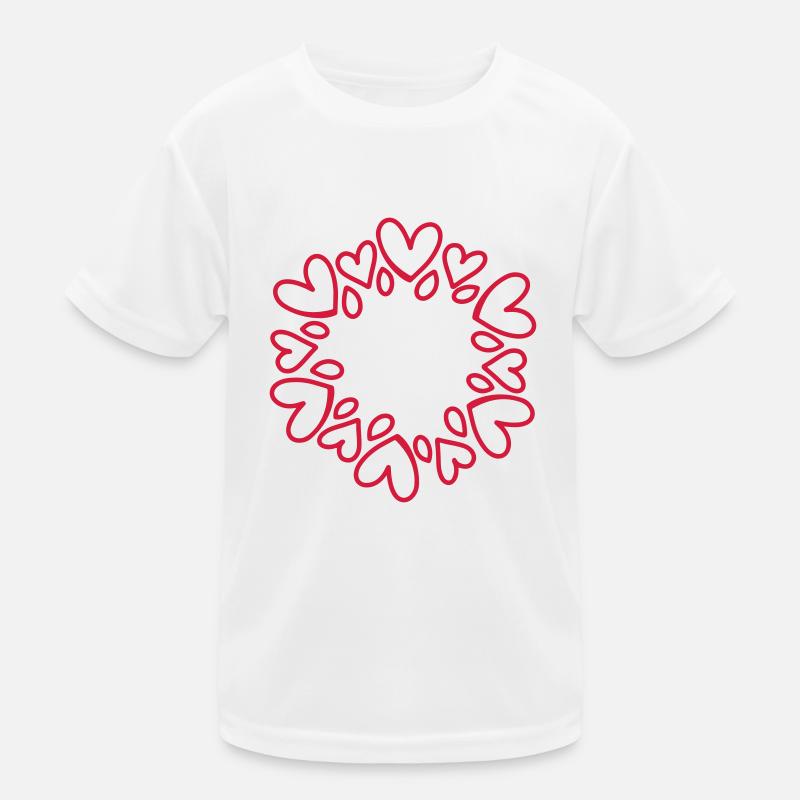 Herz Rahmen Kinder Funktions-T-Shirt