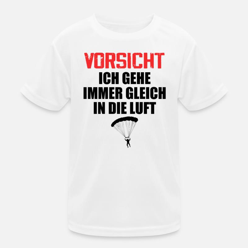 Paragliding Vorsicht gehe immer gleich in die Luft Kinder Funktions-T-Shirt