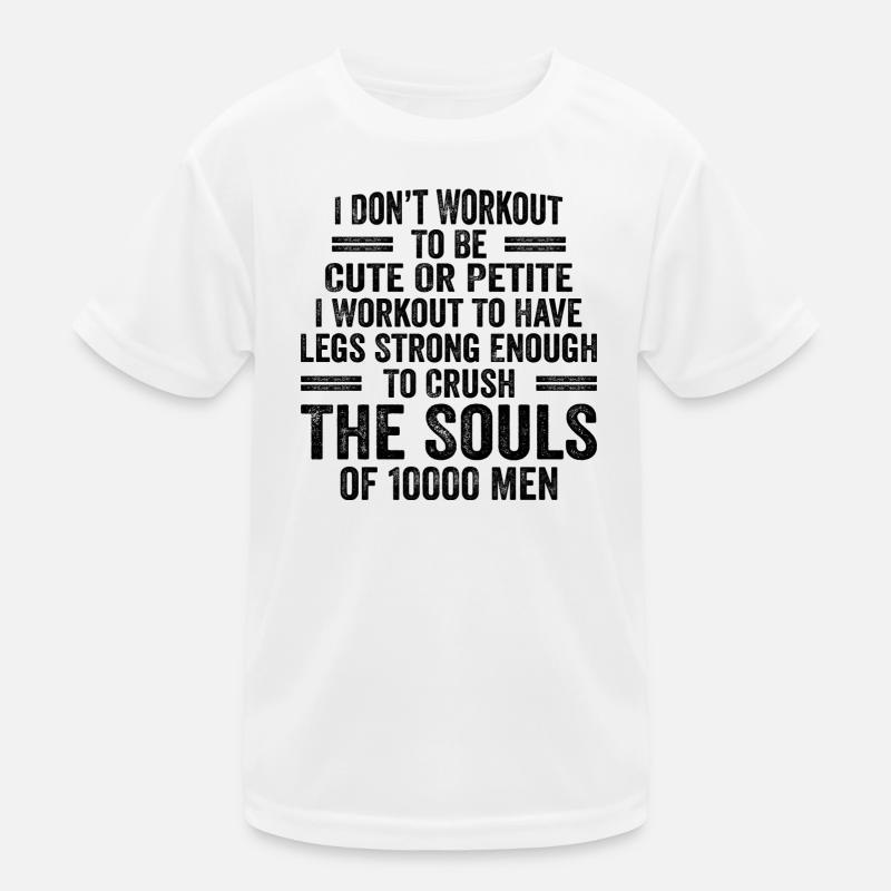 Ich trainiere nicht, um süß oder zierlich zu sein - Workout Kinder Funktions-T-Shirt