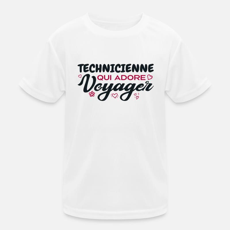Weltreisender Techniker mit einer Leidenschaft fürs Reisen Kinder Funktions-T-Shirt