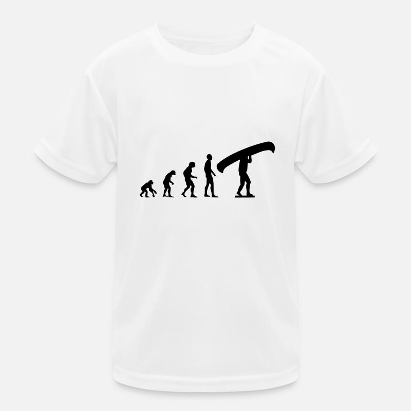 Kanu Evolution - Kinder Funktions-T-Shirt - Weiß