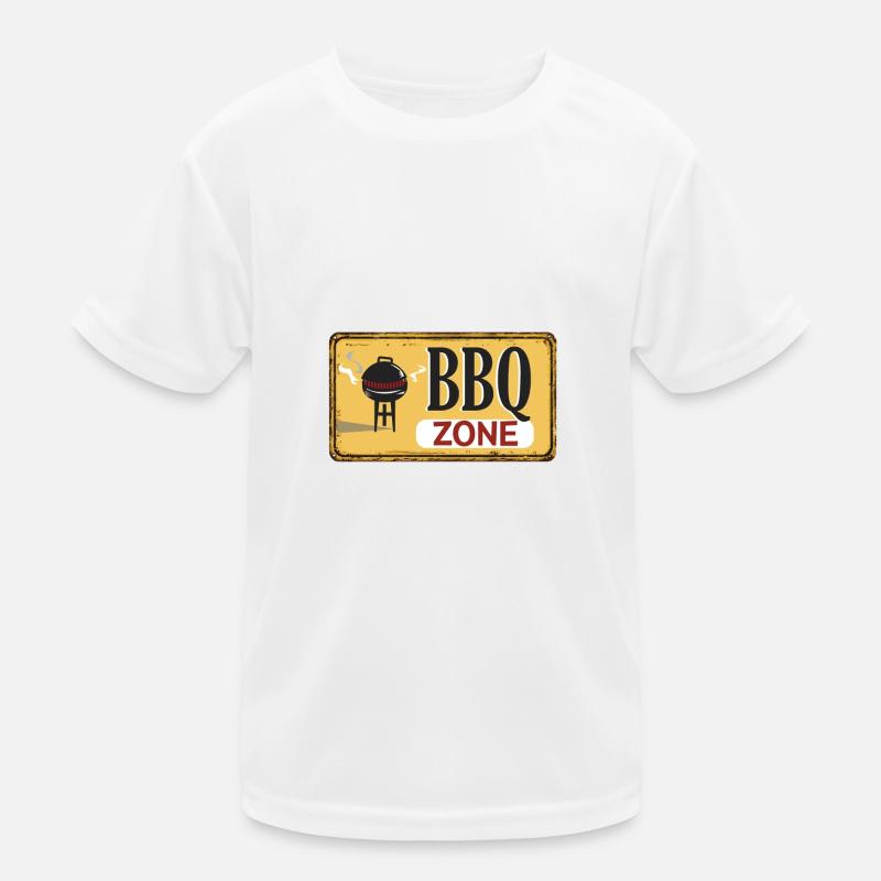 bbqzone - Kinder Funktions-T-Shirt - Weiß