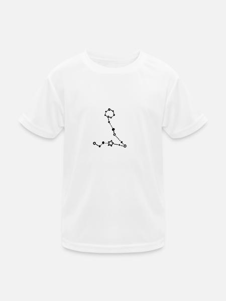 Sternzeichen Fische schwarz - Kinder Funktions-T-Shirt - Weiß - Vorne