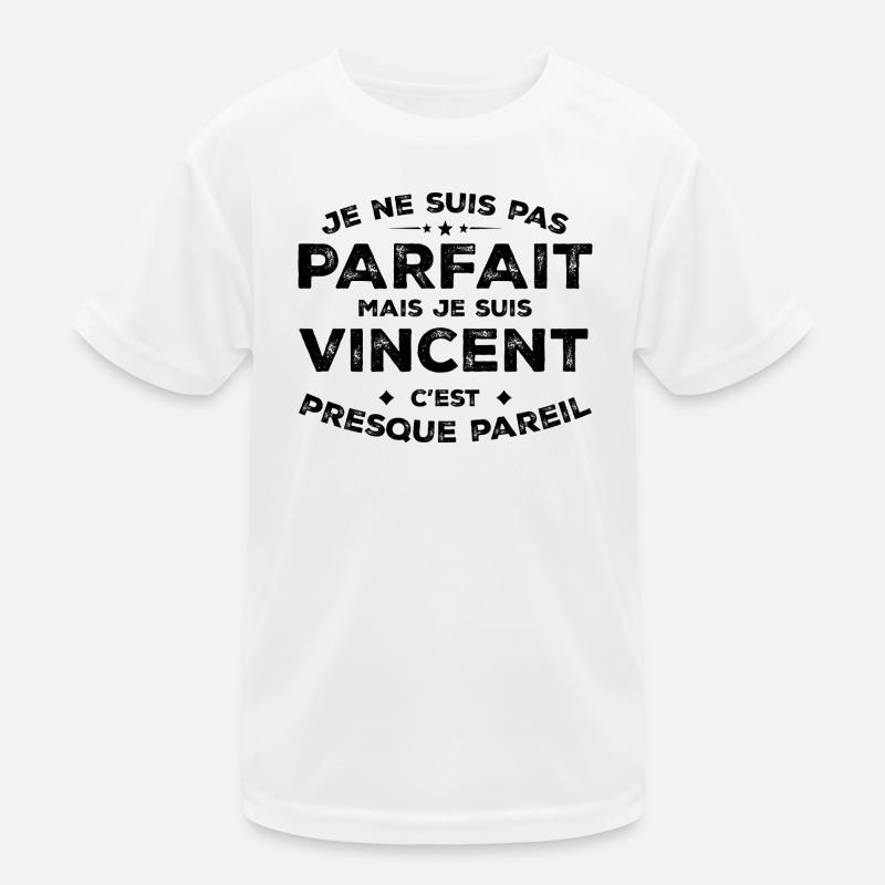 Vincent Ein Name, eine Haltung Humor Vincent Kinder Funktions-T-Shirt