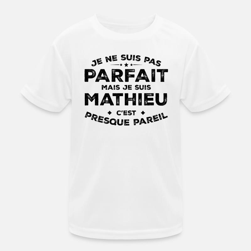 Mathieu Ein Vorname, eine Haltung Humor Mathieu Kinder Funktions-T-Shirt