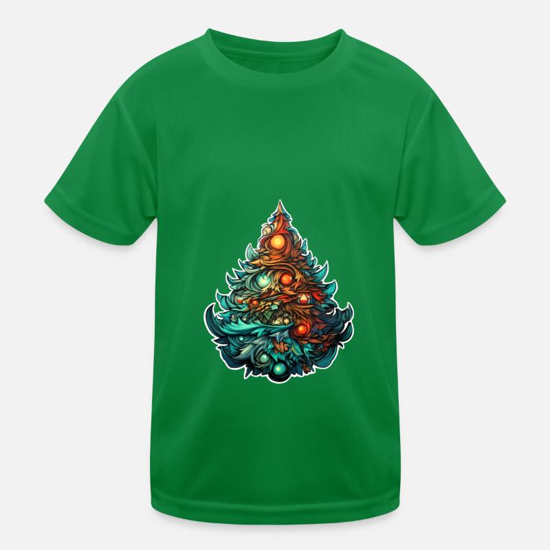 Christbaum Kinder Funktions-T-Shirt