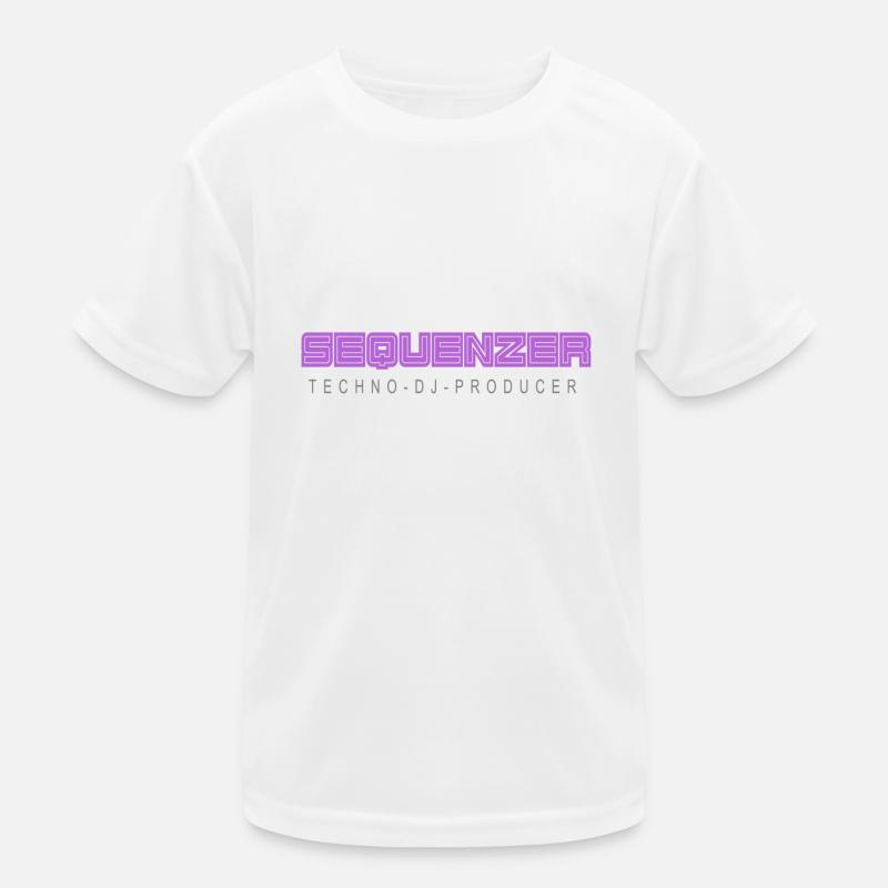 Sequenzer Logo Brand bigger - Kinder Funktions-T-Shirt - Weiß