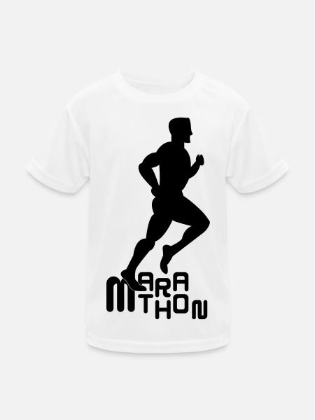 läufer - Kinder Funktions-T-Shirt - Weiß - Vorne