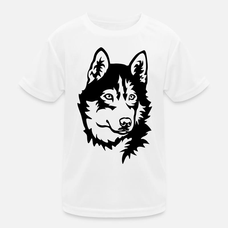 Husky Kopf Kinder Funktions-T-Shirt
