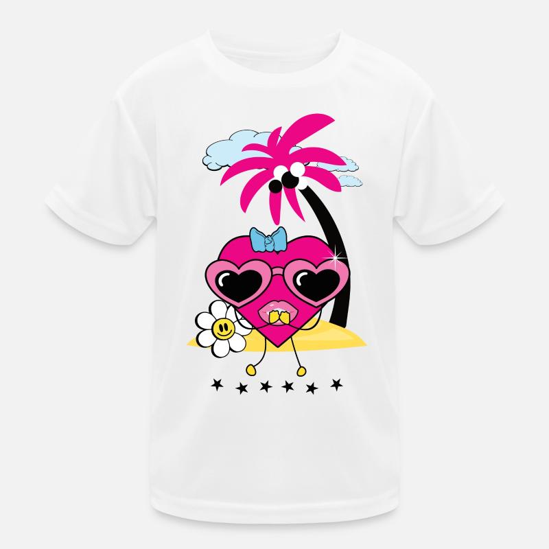 Cœur sur l’île T-shirt sport Enfant