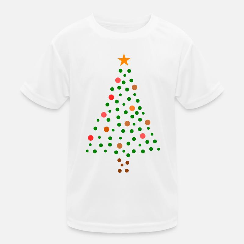 Christmas Tree - Dotted Kids Functional T-Shirt