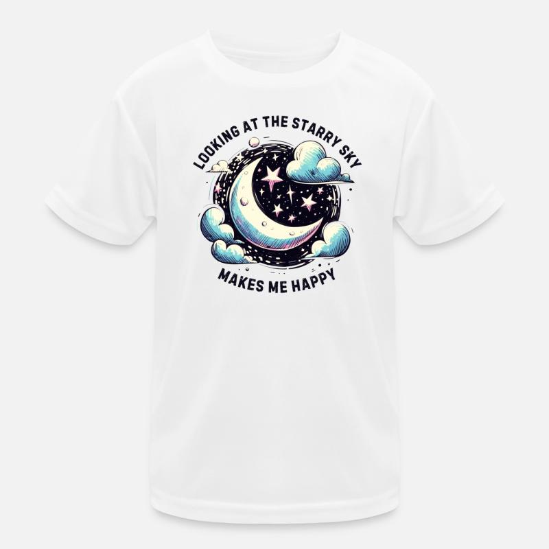 Der Sternenhimmel macht mich glücklich Kinder Funktions-T-Shirt