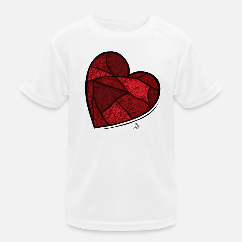 gebrochenes Herz Kinder Funktions-T-Shirt