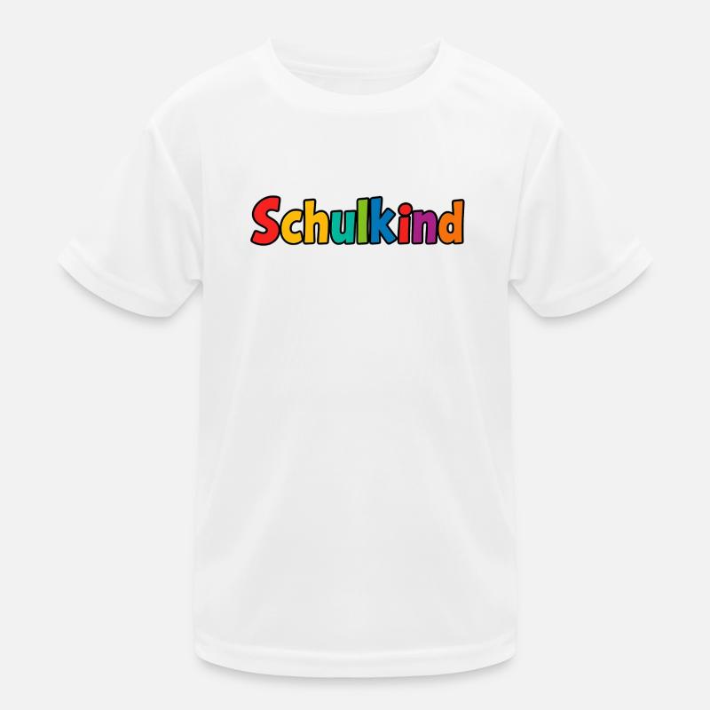 Schulkind bunt Kinder Funktions-T-Shirt
