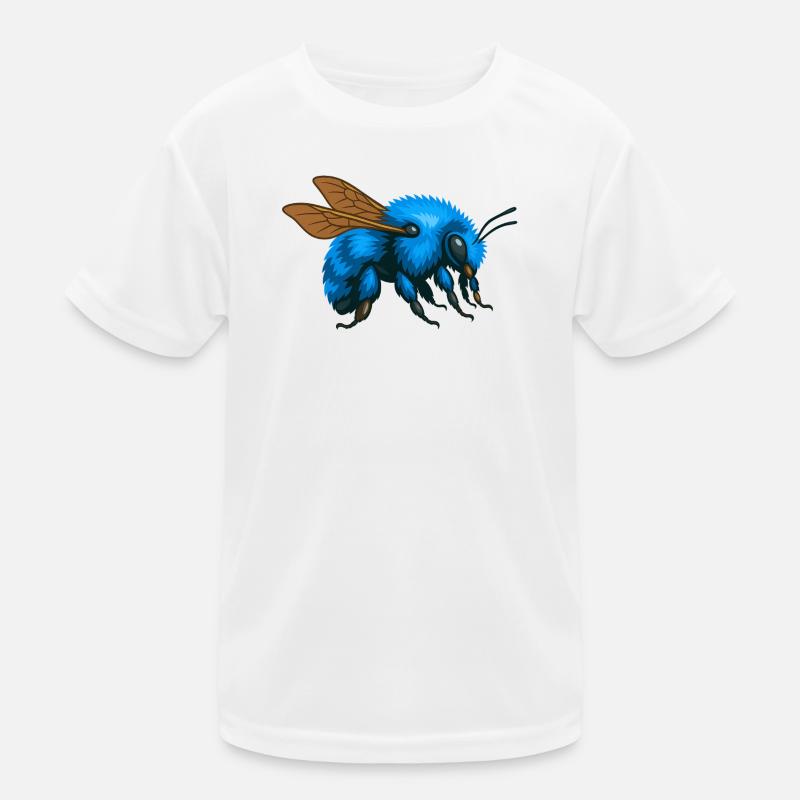 Blaue Hummel rechts Kinder Funktions-T-Shirt