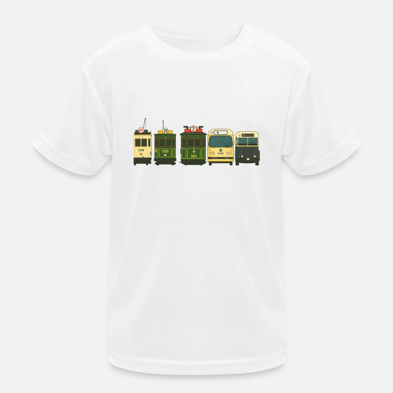 Illustrierte Eisenbahnwaggons im Vintage-Stil Kinder Funktions-T-Shirt