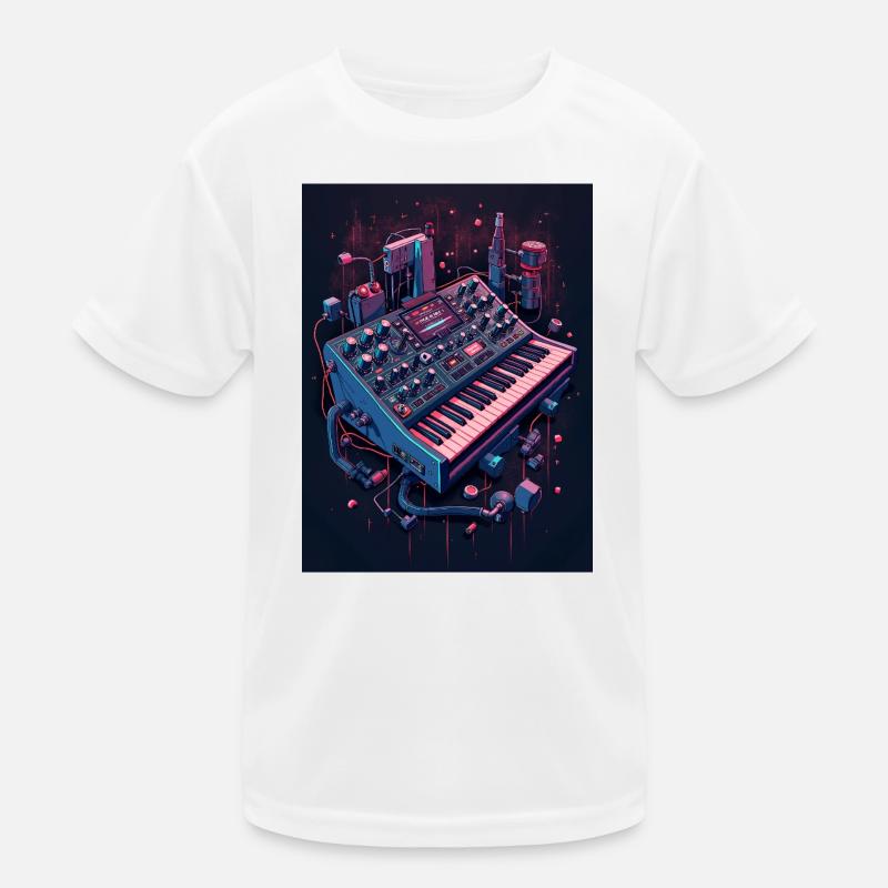 Sintetizzatore analogico futuristico Maglietta sportiva per bambini