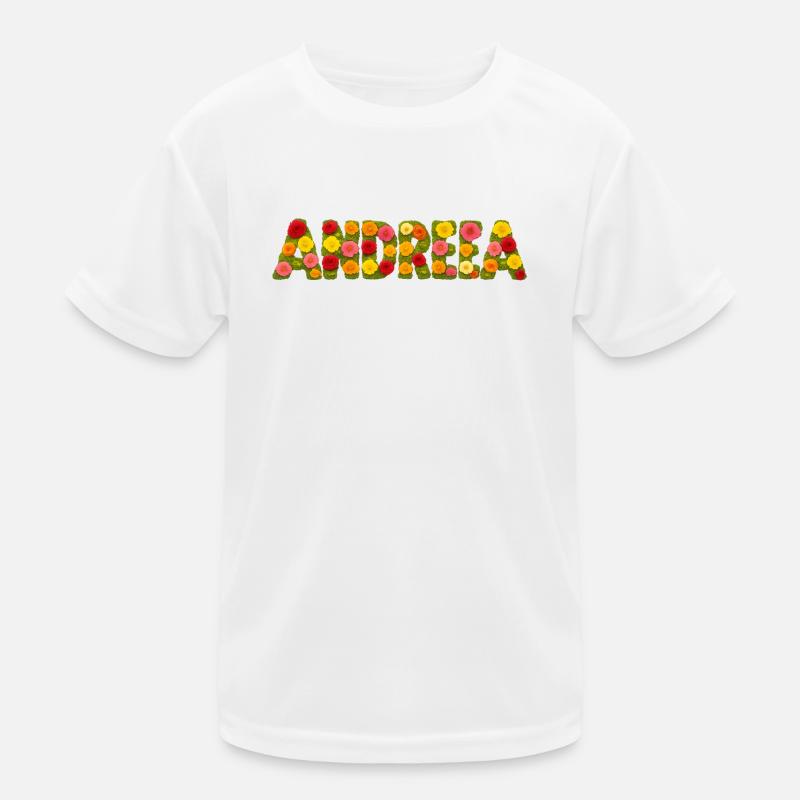 Fleur Lettre Nom Design Andreea T-shirt sport Enfant