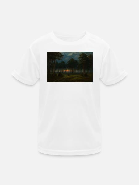 Dusk in the dark forest - Kids Functional T-Shirt - white