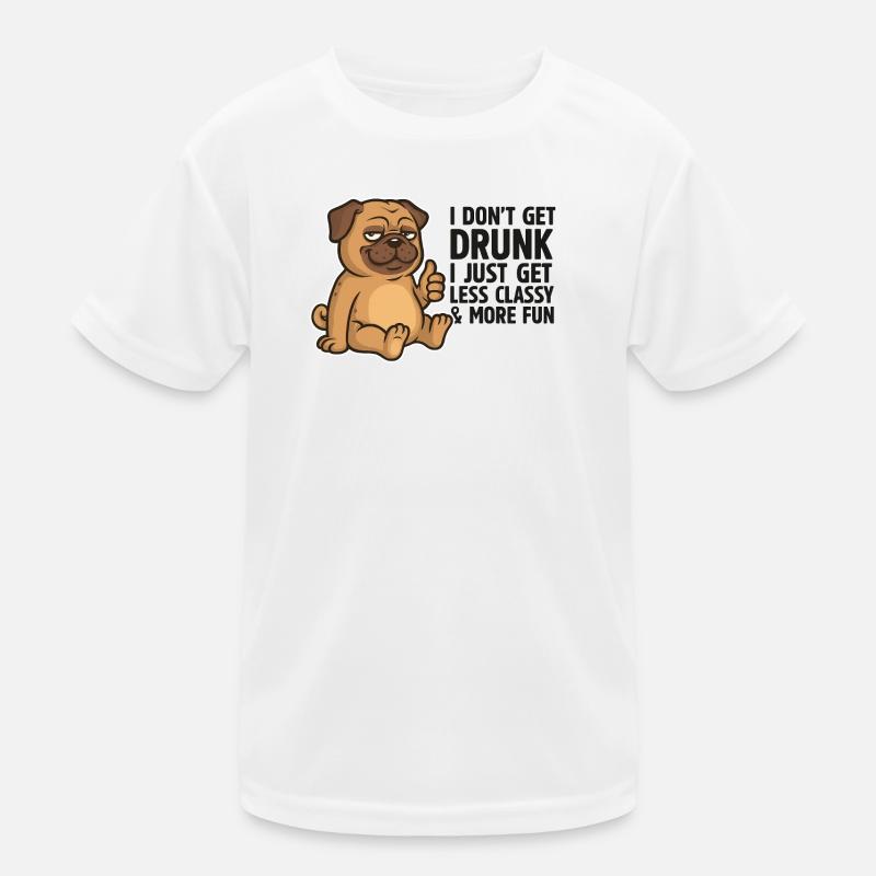 Less Classy More Fun Pup Kids Functional T-Shirt