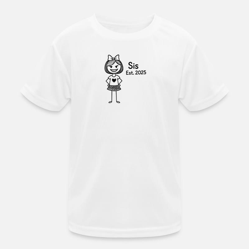 Schwester 2025 Kinder Funktions-T-Shirt