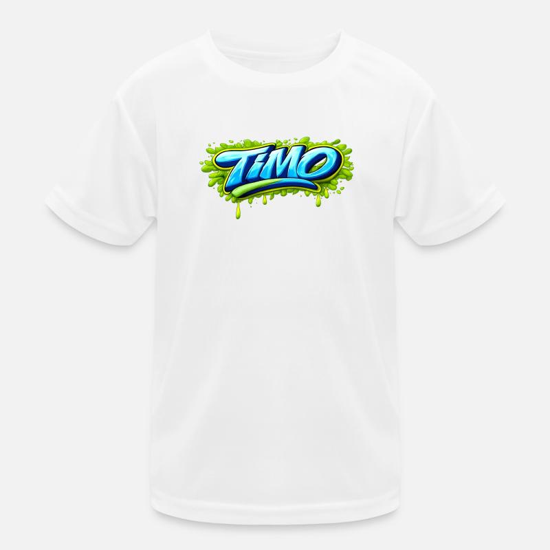 GRAFFITI NAME TIMO FOR PERFECT GIFT PRINTABLE Kids Functional T-Shirt