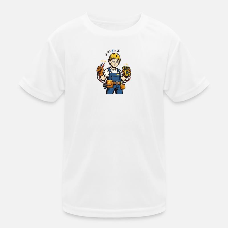 Kraftwerker Müde Schaltkreis Kinder Funktions-T-Shirt