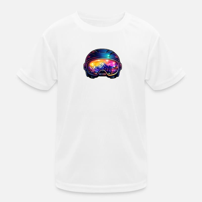Farbiger Helm Kinder Funktions-T-Shirt