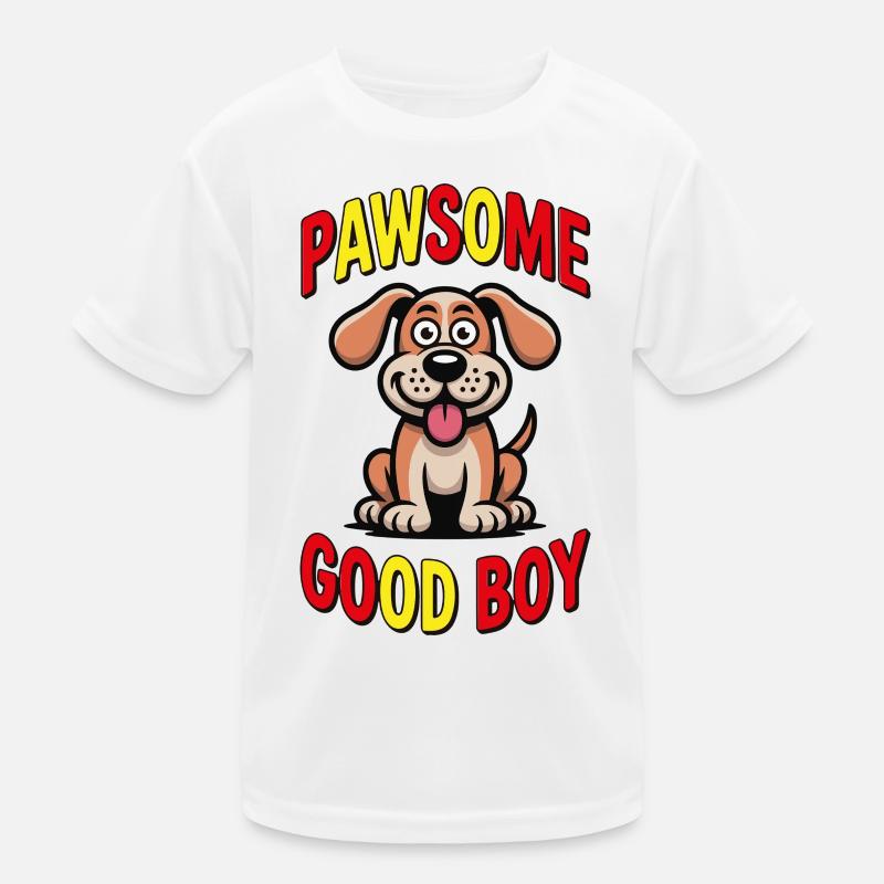 Pawsome_dog - Kids Functional T-Shirt - white