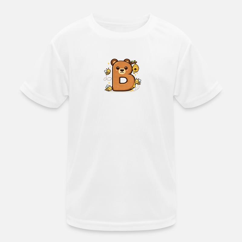 Honey Bear Lettre B T-shirt sport Enfant