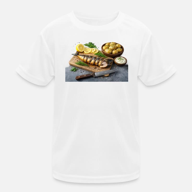 smoked mackerel Kids Functional T-Shirt