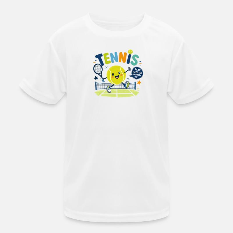 Style cartoon de balle de tennis joyeuse T-shirt sport Enfant