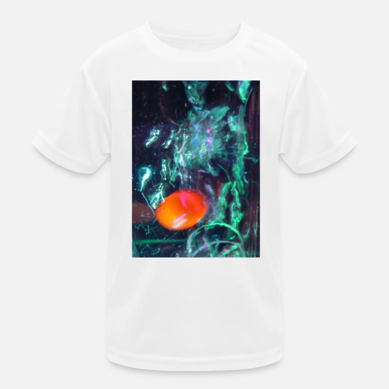 Neon-Nebel mit orangefarbenem Kern Kinder Funktions-T-Shirt