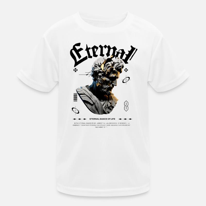 Eternal Bronze Statue Glitch Kids Functional T-Shirt
