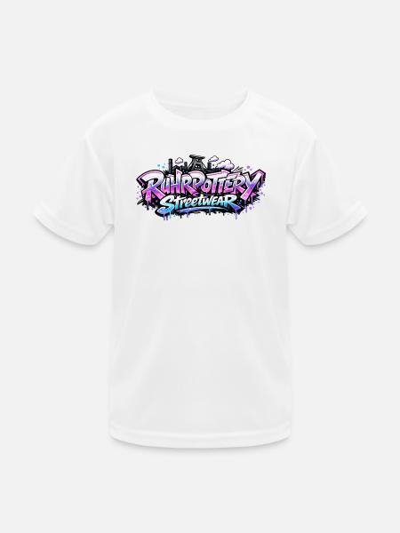 RuhrPottery Streetwear Graffiti - Kids Functional T-Shirt - white - Front