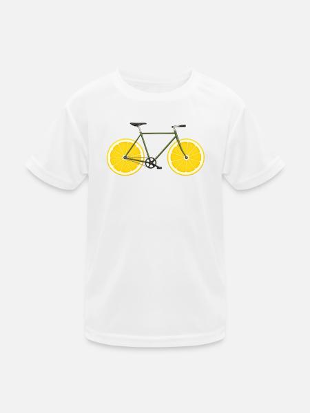 Bike Bike Lemons Funny - Kids Functional T-Shirt - white - Front