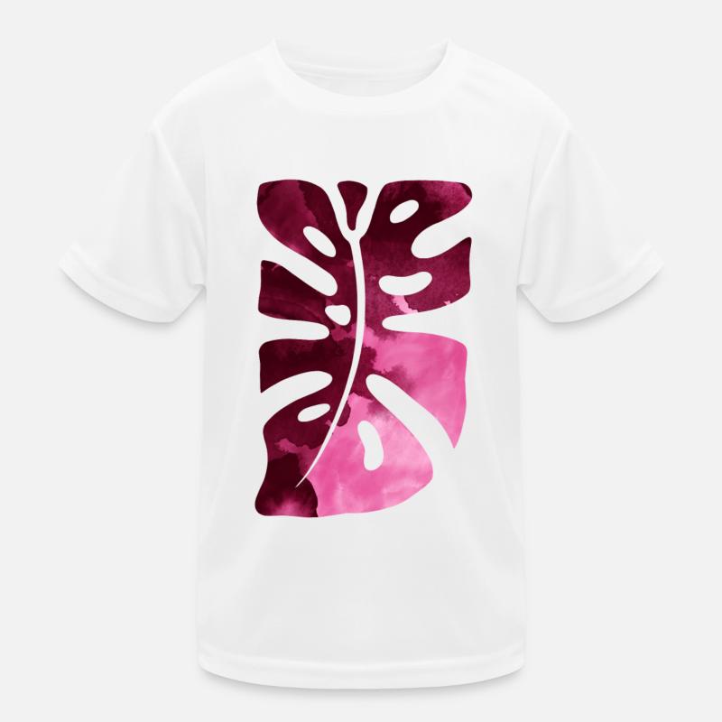 Monstera Blatt Kinder Funktions-T-Shirt